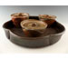 John Benn- 3 Wood Fired Lidded Jars with altered bowl